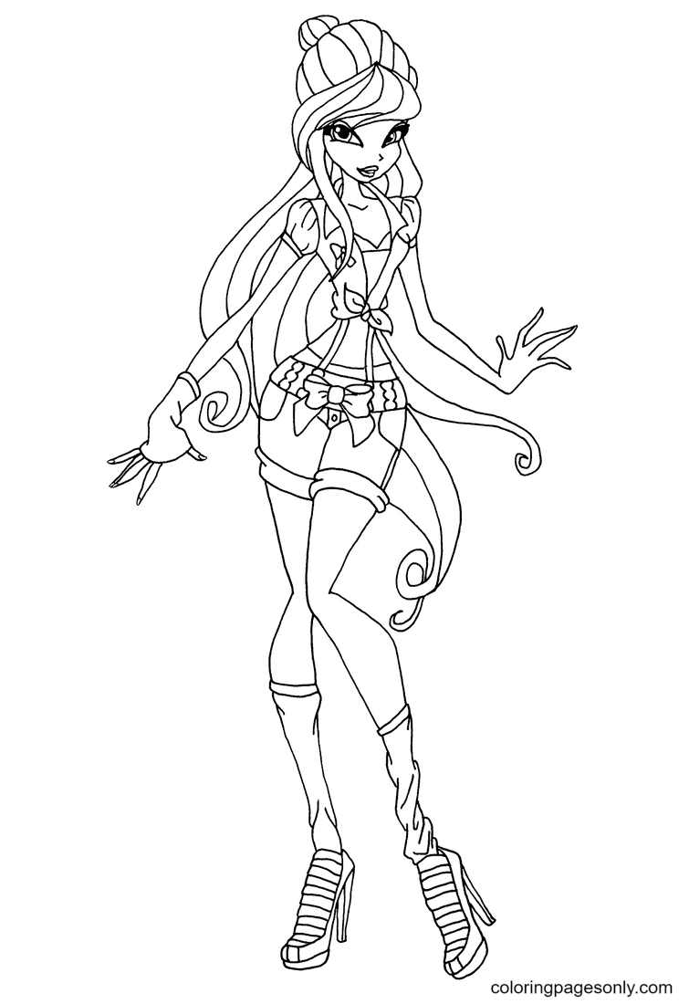 Winx Club Musa Coloring Pages Printable For Free Download