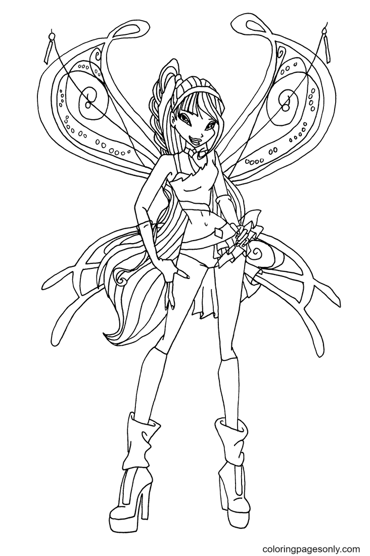 Winx Club Musa Coloring Pages Printable for Free Download