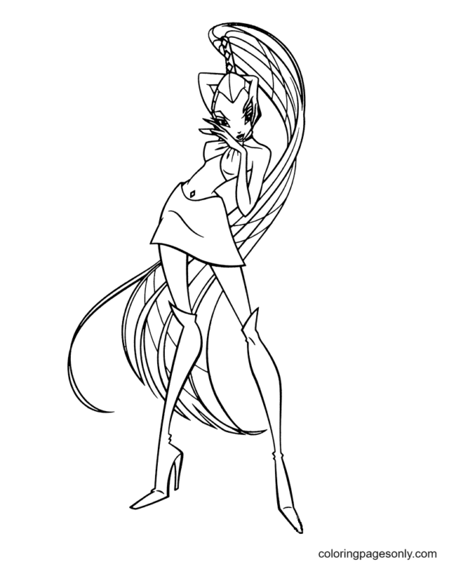 Winx Club Musa Coloring Pages Printable for Free Download