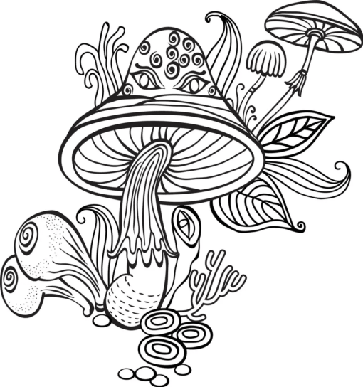 Mushroom Coloring Pages Printable for Free Download