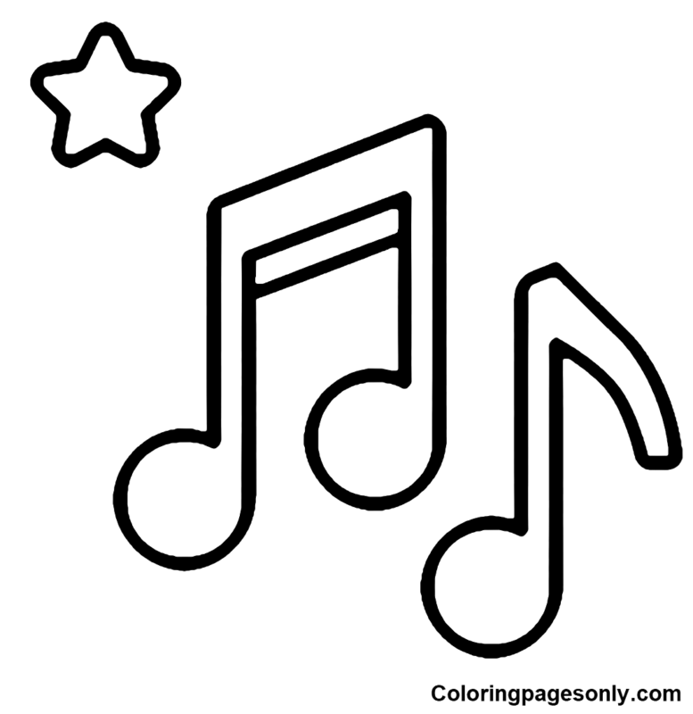 Music Notes Coloring Pages Printable for Free Download