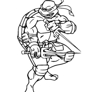 ninja turtle face coloring page