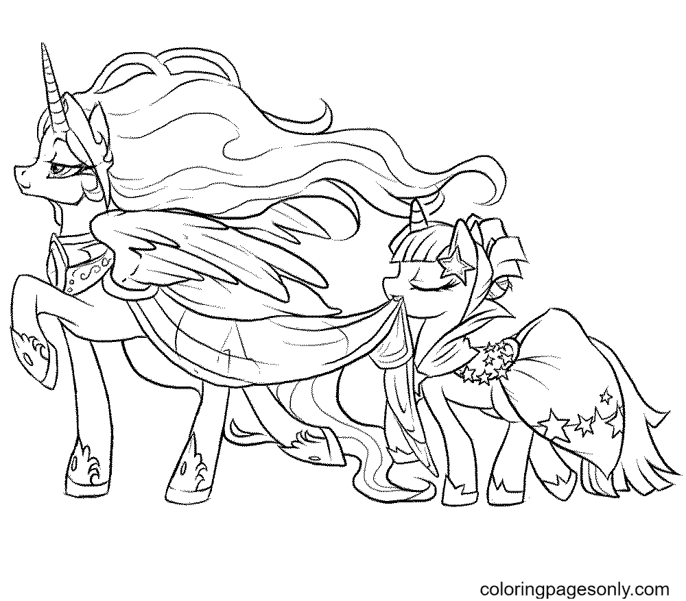 my little pony friendship is magic coloring pages celestia