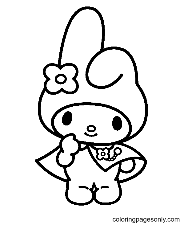 My Melody Coloring Pages Printable for Free Download