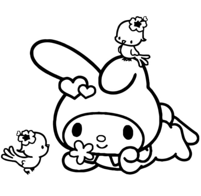 My Melody Coloring Pages Printable for Free Download