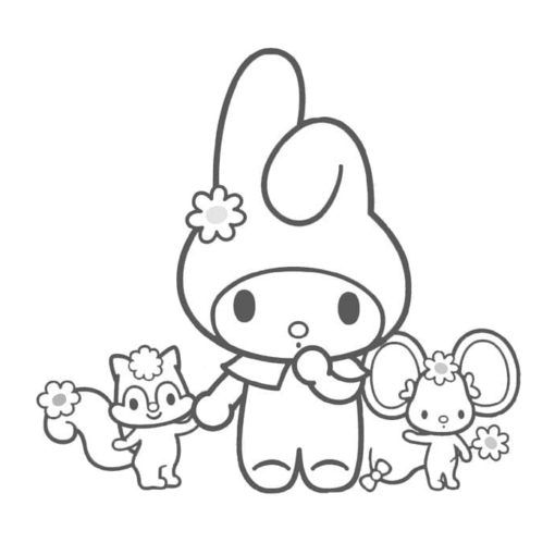 My Melody Coloring Pages Printable for Free Download