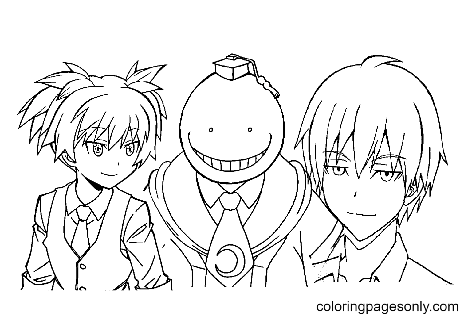 Assassination Classroom Coloring Pages Printable For Free Download 