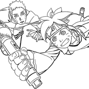 happy boruto Coloring Page - Anime Coloring Pages