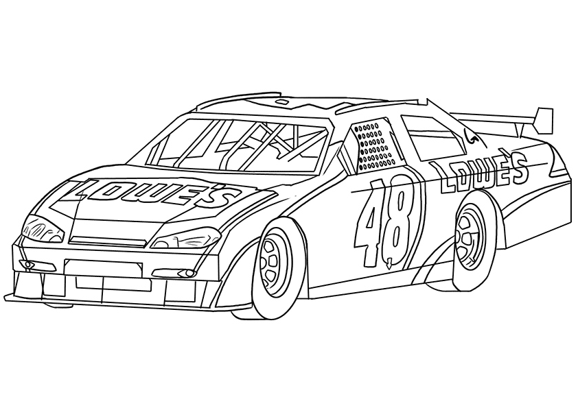 18 nascar coloring pages