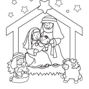 Religious Christmas Coloring Pages Printable for Free Download