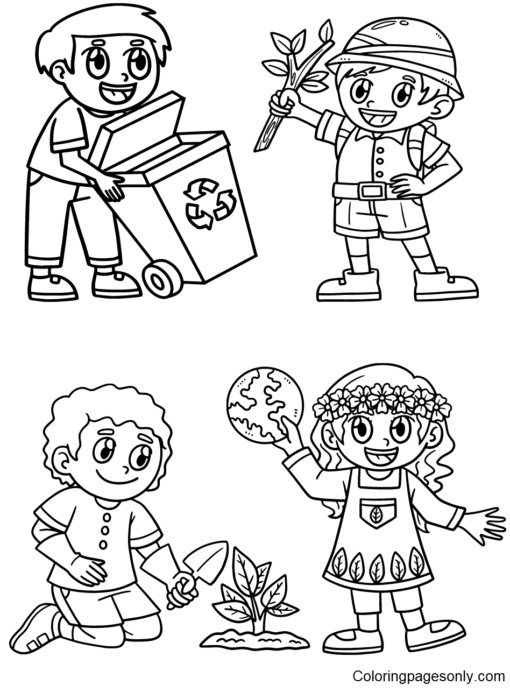 Earth Day Coloring Pages Printable for Free Download