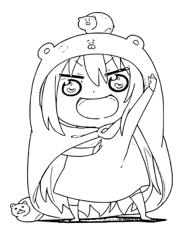 Himouto Umaru-chan Coloring Pages Printable for Free Download