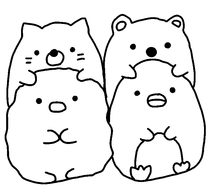 Sumikko Gurashi Coloring Pages Printable for Free Download