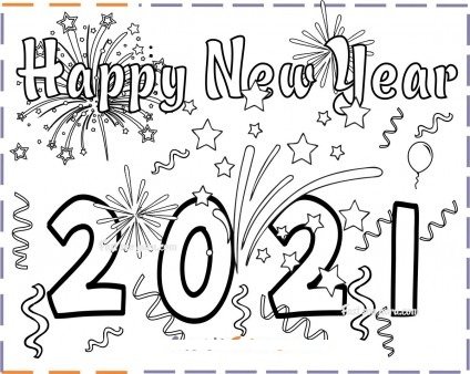 New Years Coloring Pages Printable for Free Download