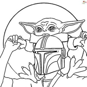 yoda face coloring pages