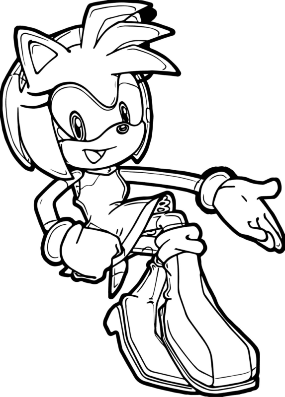 Amy Rose Coloring Pages Printable for Free Download