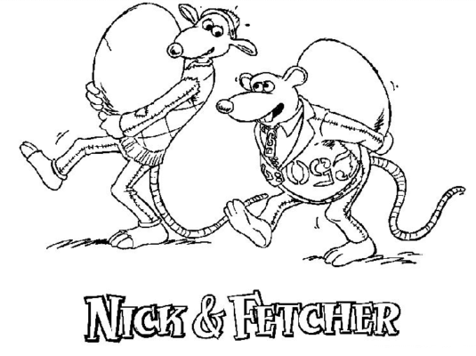 fetcher coloring page chicken run