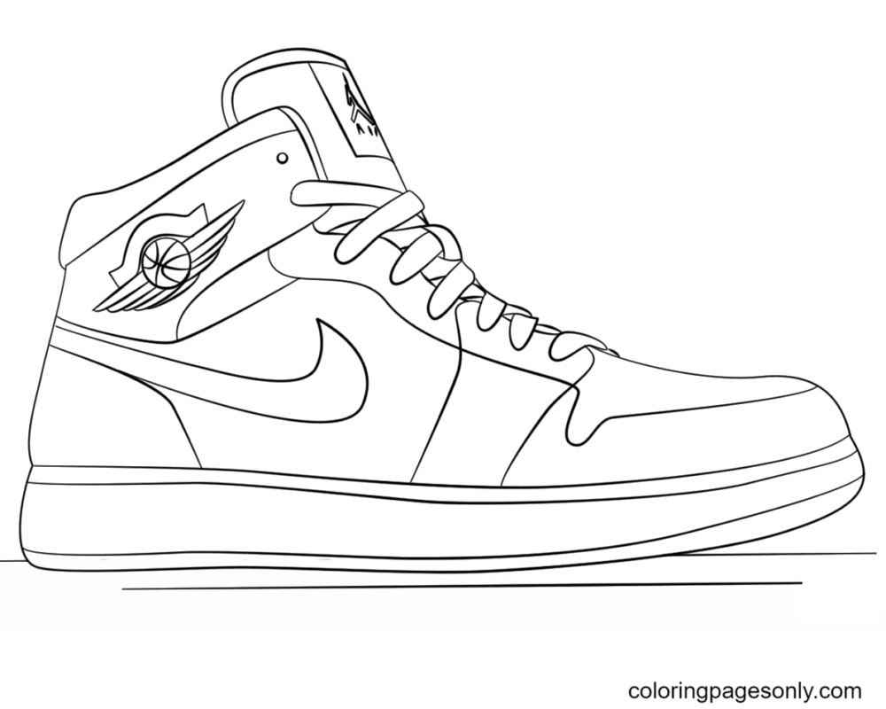 Shoe Coloring Pages Printable for Free Download