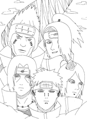 Akatsuki Coloring Pages Printable for Free Download