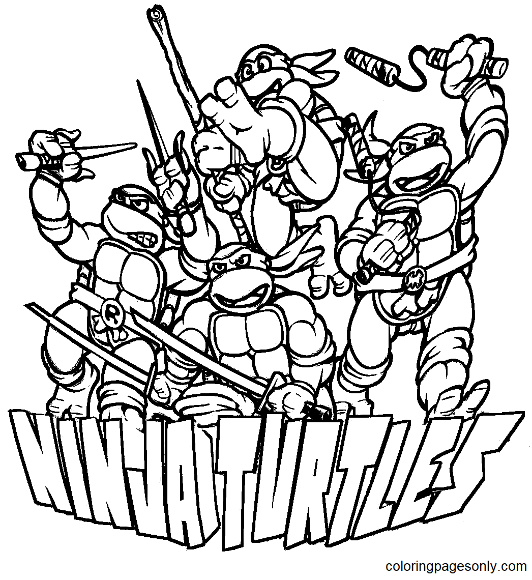 Ninja Turtles Coloring Pages Printable for Free Download