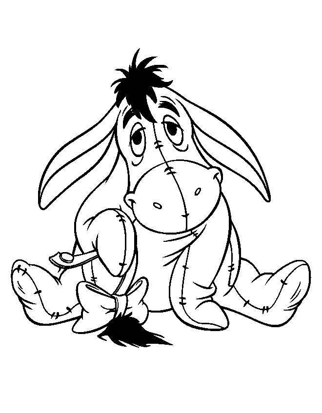 eeyore birthday coloring pages free