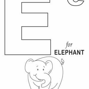 Letter E Coloring Pages Printable for Free Download