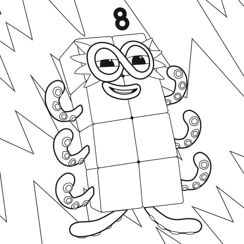 Numberblocks Coloring Pages Printable for Free Download