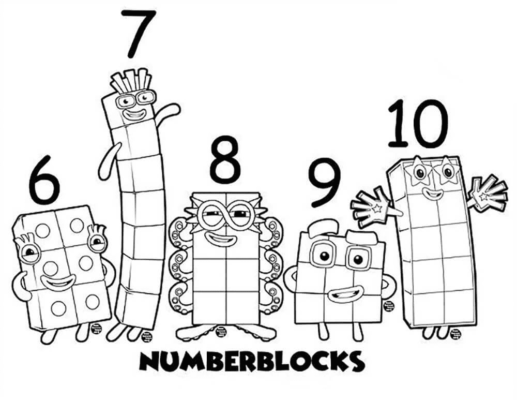 Numberblocks Coloring Pages Printable for Free Download