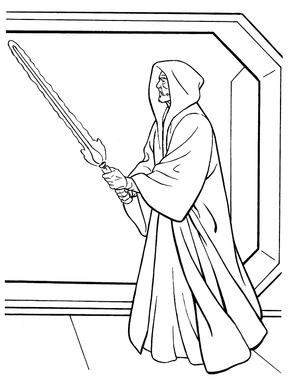 obi wan anakin coloring pages
