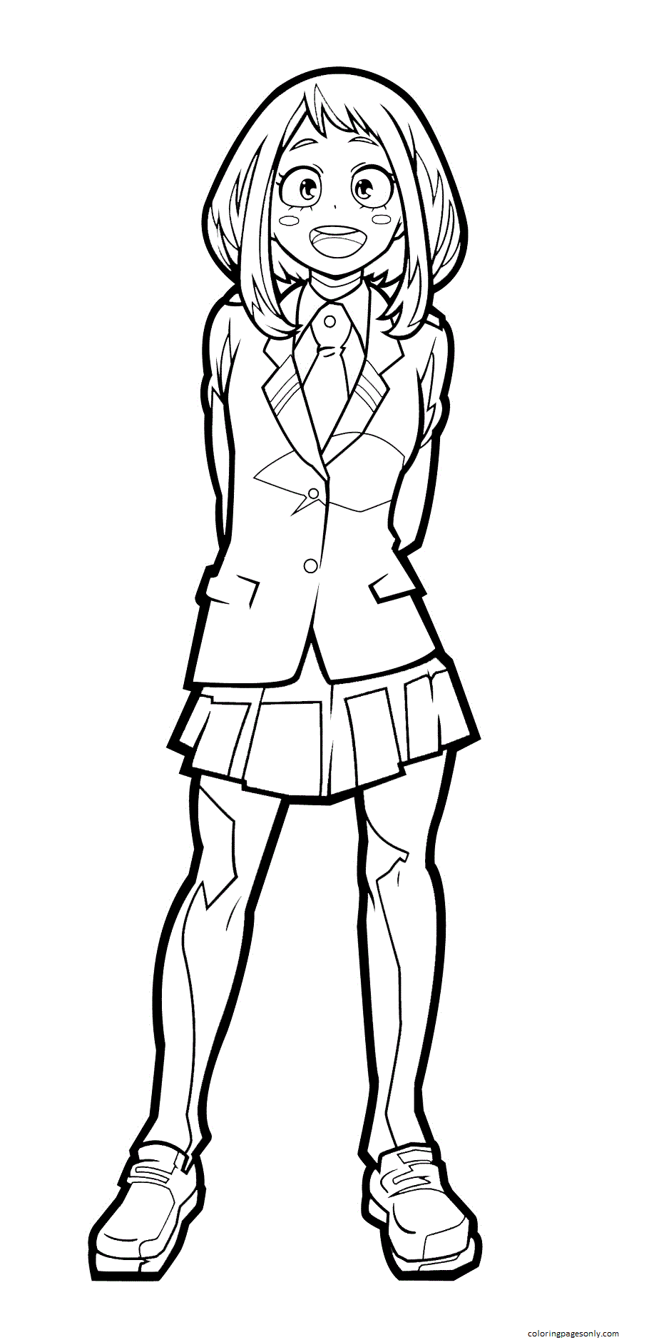 Uraraka Coloring Pages Printable for Free Download