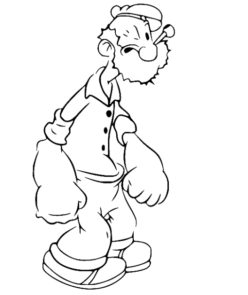 Popeye Coloring Pages Printable for Free Download