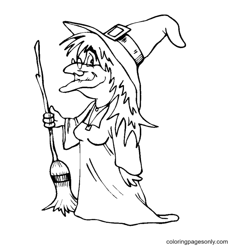 Witch Coloring Pages Printable for Free Download