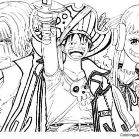 One Piece Film Red Coloring Pages Printable for Free Download