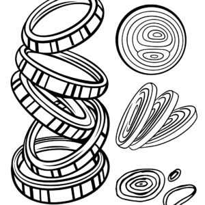 onion slice coloring page