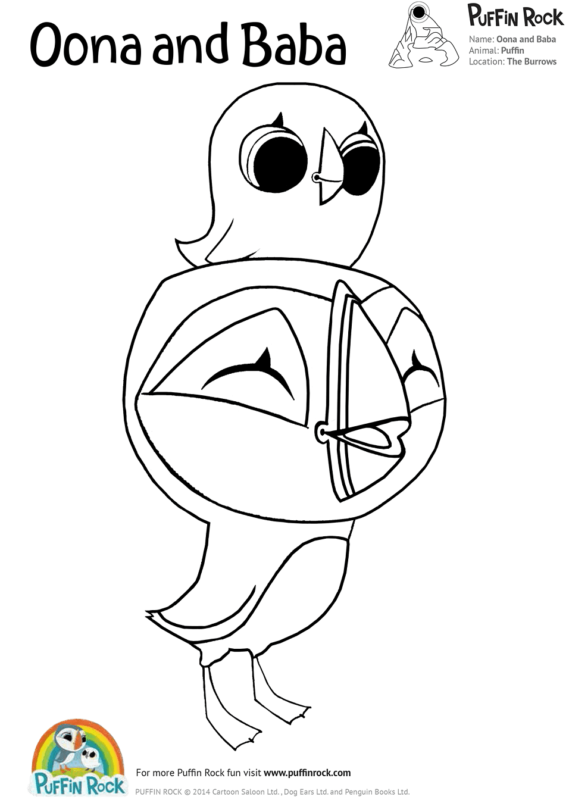 Puffin Rock Coloring Pages Printable for Free Download