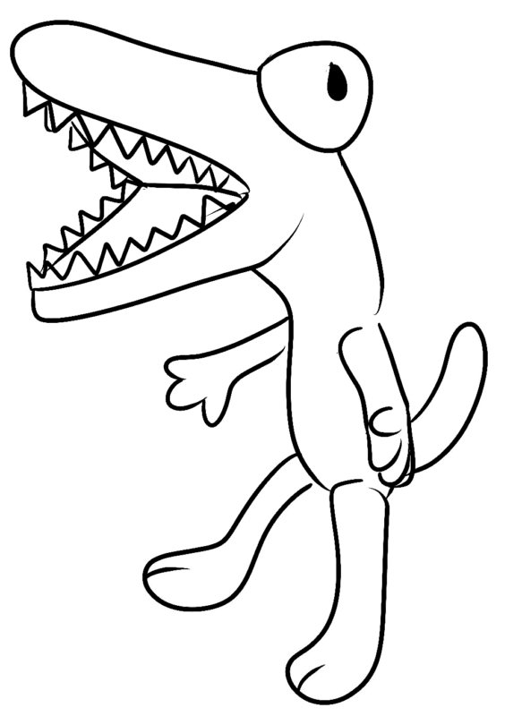 Orange Rainbow Friends Coloring Pages Printable for Free Download