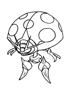 orbeetle coloring pages for children pokemon