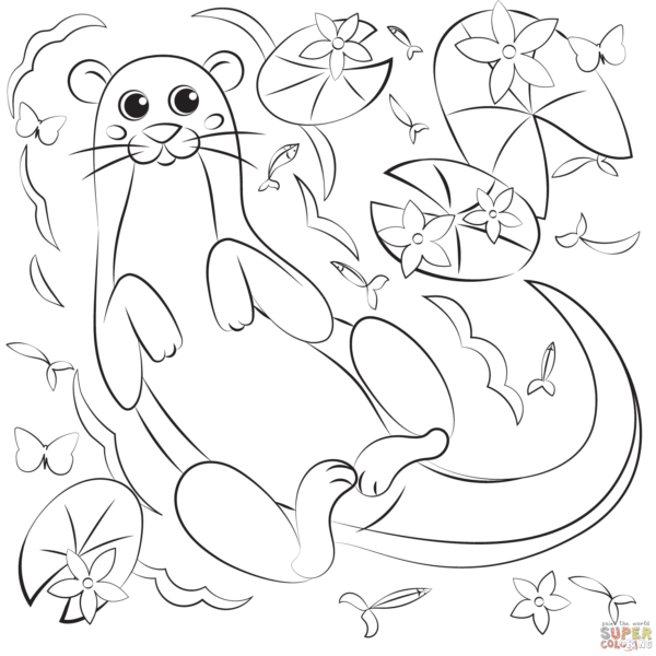 Otter Coloring Pages Printable for Free Download