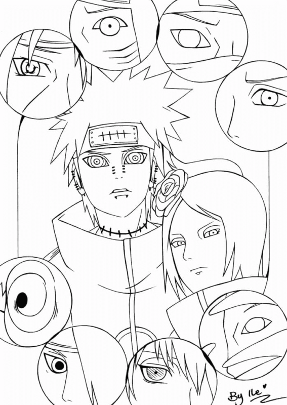 Akatsuki Coloring Pages Printable for Free Download