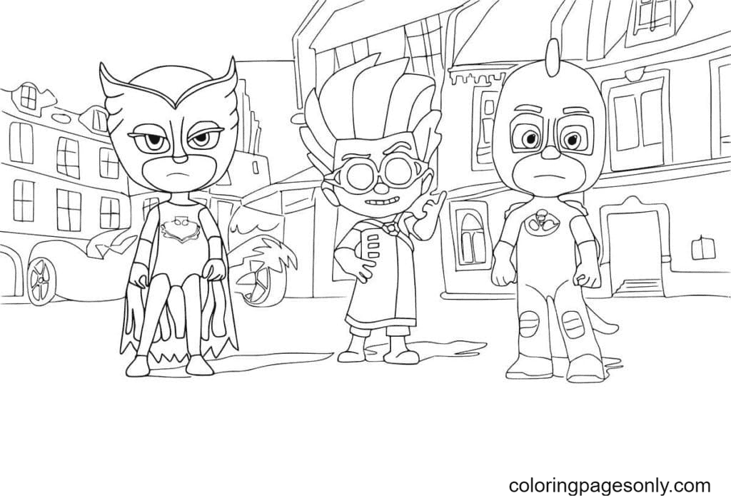 PJ masks Coloring Pages Printable for Free Download