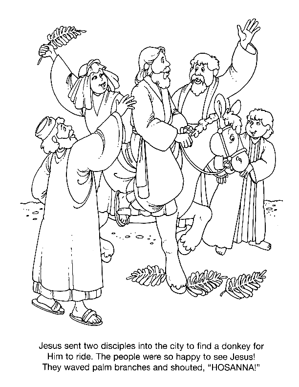 Palm Sunday Coloring Pages Printable for Free Download