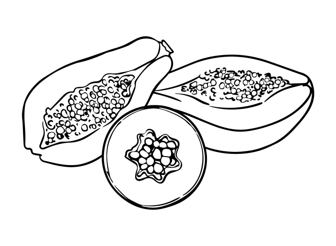 Papaya Coloring Pages Printable for Free Download