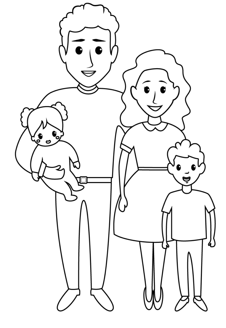 Family Coloring Pages Printable for Free Download