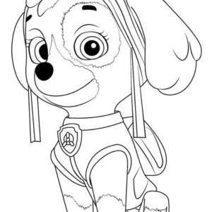 Skye Paw Patrol Coloring Pages Printable for Free Download