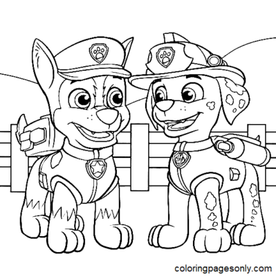 Marshall Paw Patrol Coloring Pages Printable for Free Download