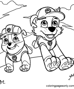 Rubble from Paw Patrol coloring page - Download, Print or Color Online for  Free