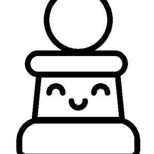 Pawn Cute Chess Piece Coloring Pages - Free Printable Coloring Pages