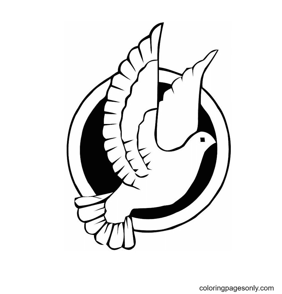 holy spirit dove coloring page