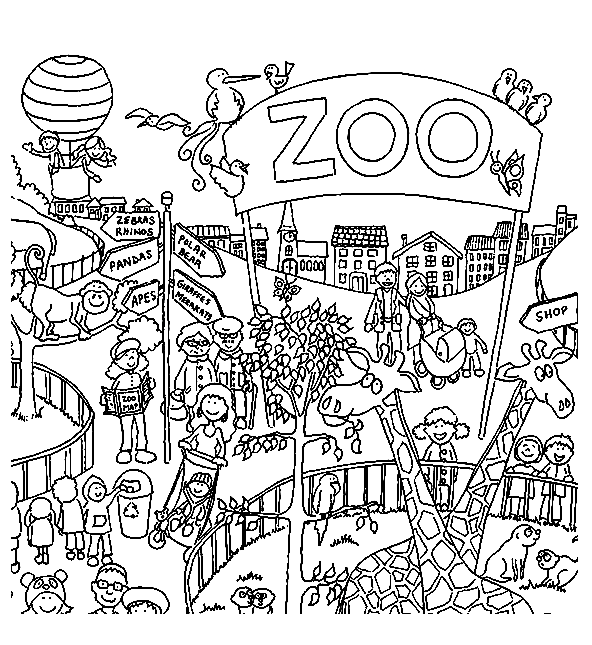 Zoo Coloring Pages Printable for Free Download