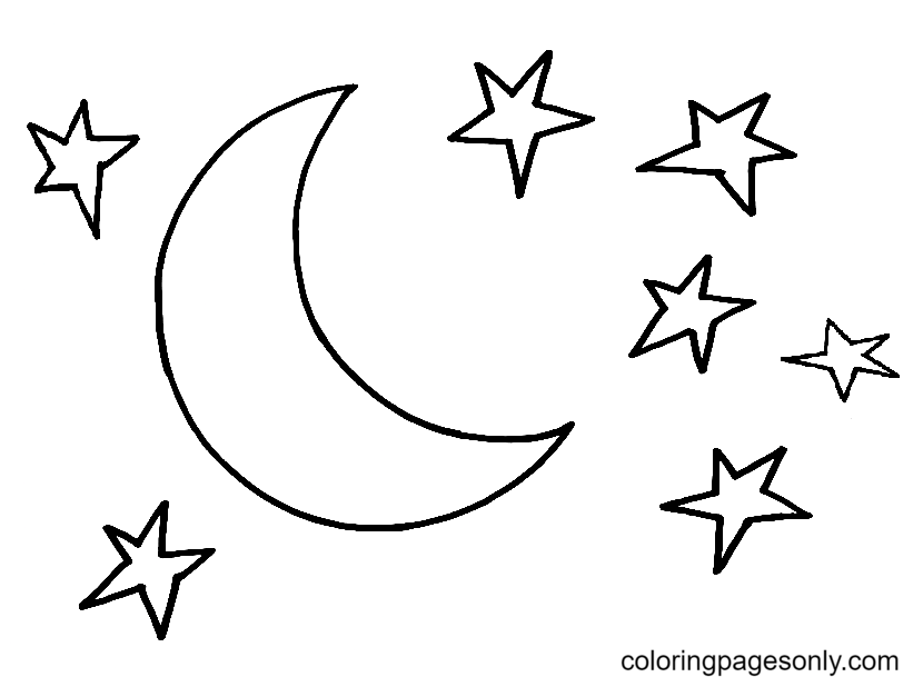 Moon Coloring Pages Printable for Free Download